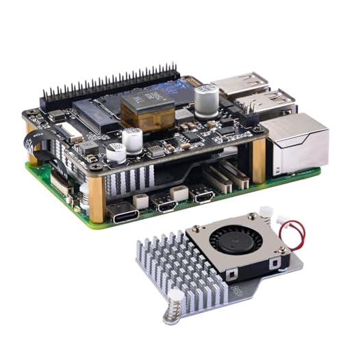 GeeekPi P31 M.2 NVME M-Key PoE+ HAT con dispositivo di raffreddamento attivo ufficiale per Raspberry Pi 5, supporto SSD M.2 NVMe 2230/2242