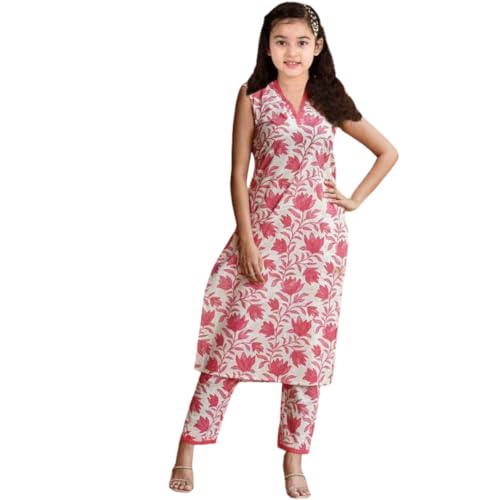 Image of Printed Ethnic Wear for Girl | Casual Wear Outfit for Girls | Girls Salwar Suit Set for Regular wear