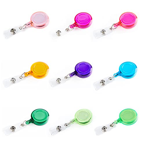 20 Pezzi Porta Badge Retrattile,Porta Badge