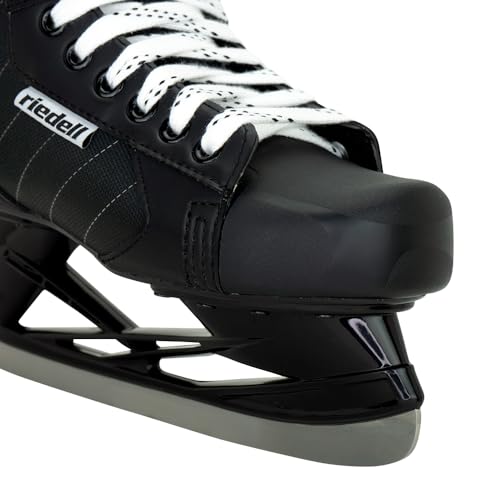 Riedell Bruin Classic Hockey Ice Skates - Durable, Comfortable Ice Hockey Skates for Men and Women with Rugged Foam-Padded Uppers and Stainless Steel Blades - Black, Size 7 - Thumbnail 6