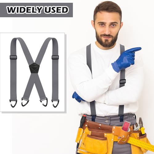 Image of Sintege X Back Hidden Suspender 1.5 Inches Under Clothing Heavy Duty Work Suspenders for Men Women