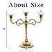 SUJUN 3-Candle Metal Candelabra Candlestick Holders 10.6 inch Tall Candle Holder Wedding Event Candelabra Candle Stand Gold