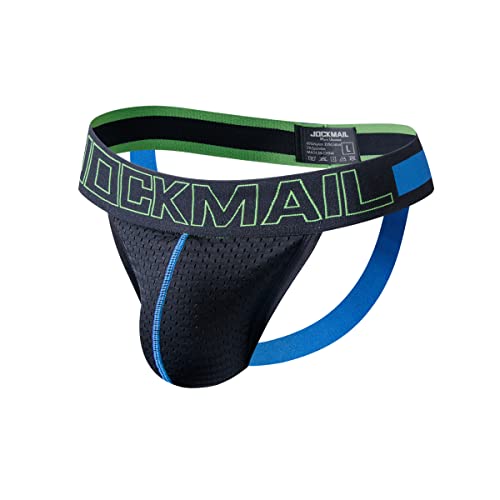 JOCKMAIL 3PCS/PACK Mens Underwear Jockstrap Mesh Breathable Jockstrap Athletic Supporters Mens Jock Strap3