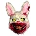 Masque de lapin , masque d'horreur pour Halloween, masque d'horreur, masque effrayant, lapin , masque pour Halloween, décoration de fête
