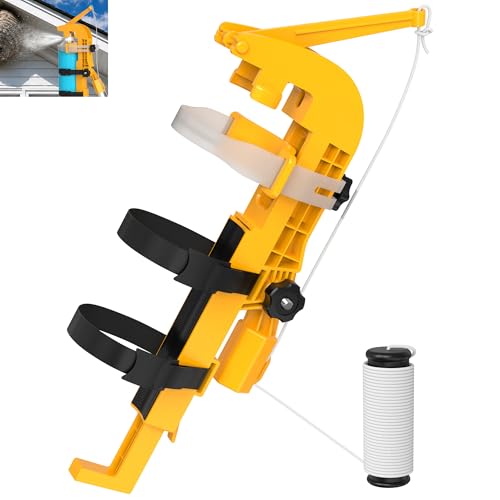 Spray Can Extension Pole Adaptor with Adjustable Bottom Bracket (Yellow)