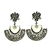CARMEN MODA BOUCLES D'OREILLE FLAMENQUE FORME ABANIQUE, blanc ivoire, M