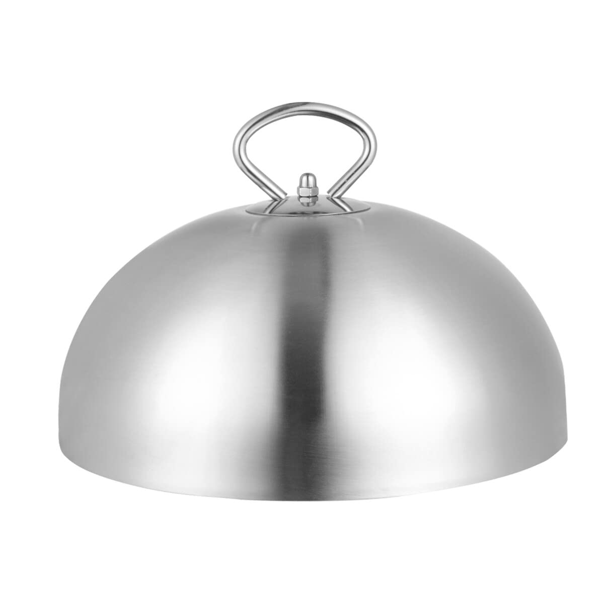 HEMOTON Burger Dome - Tapa de cocina de acero inoxidable para derretir queso en hamburguesas, pizza, campana con asa, tapa para cocinar al vapor, para hamburguesas de filete y queso (28 cm)