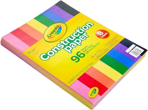 image for Crayola Construction Paper 96 Sheets - Pack of 2, Multiple Color, 9