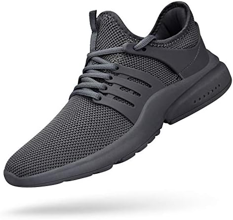 Feetmat Mens Running Tennis Work Shoes Slip On Resistant Sneakers Lightweight Breathable Athletic Fashion Zapatos Gym Sport Non Slip Casual Walking Shoes for Men Grey 7