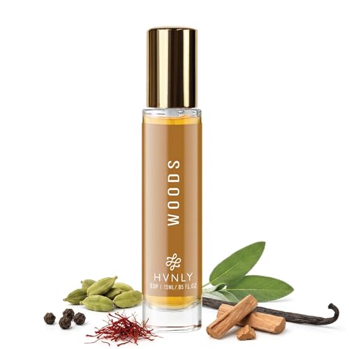 Image of HVNLY Woods Eau De Parfum For Men | Long Lasting Luxury Perfume |Sandalwood, Oud Wood, Cardamom | Best Gift For Anniversary, Birthday, Wedding | Office Wear, Casual Wear | 15 ml