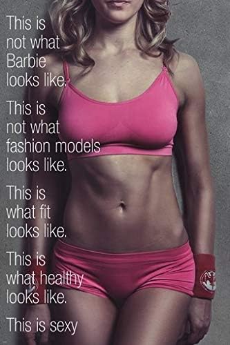 Women Fitness Motivation Inspiration Poster 24×36 Gym Fitness Health Well-Being Beauty