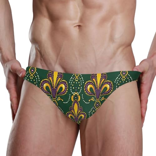 Brazil Mardi Gras Carnival Party Swim Briefs for Men Swimsuit Bikini Swimwear S B04036224
