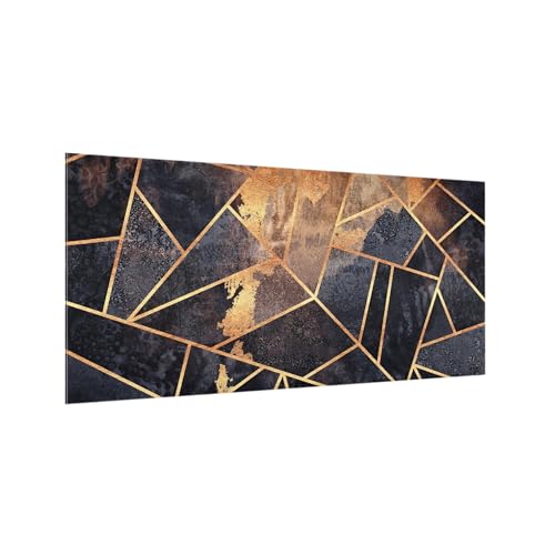 Crédence en verre haut de gamme motif abstrait noir épaisseur 4mm