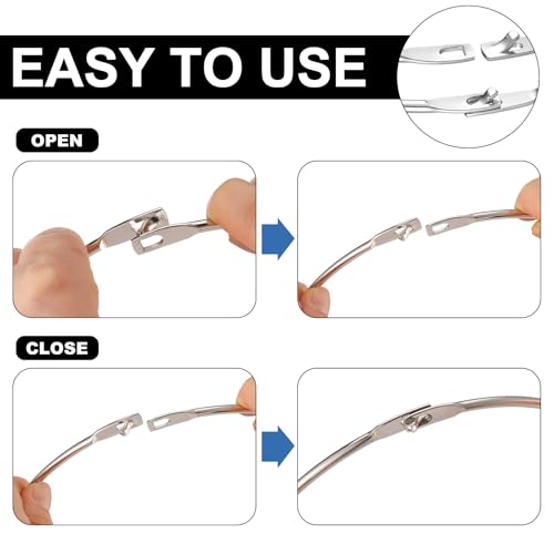 Image of Zonon 6 Pack 4.7 Inch Metal Rings Wrench Organizer Easy to Open and Close Heavy Duty for Bib Vests Craft Index Card Dream Catcher Key