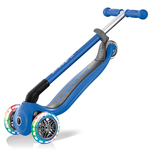 Globber Primo Foldable Scooter | Light Up Wheels | 3-Wheel Kick Scooter for Kids Ages 3-7 | Scooter with Safe, Non-Slip Deck & Premium Brakes | 3-Height Adjustable Handlebar | Scooter for Boys & Girls by Globber - Used condition - Image 3