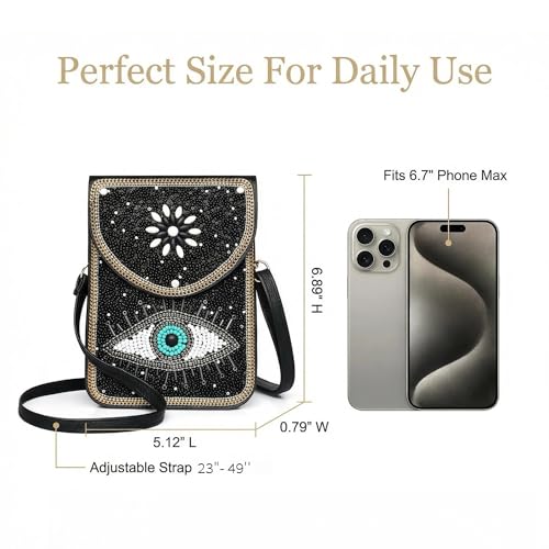 Image of Small Crossbody Bags for Women Designer Cell Phone Bag Boho Shoulder Wallet Purse