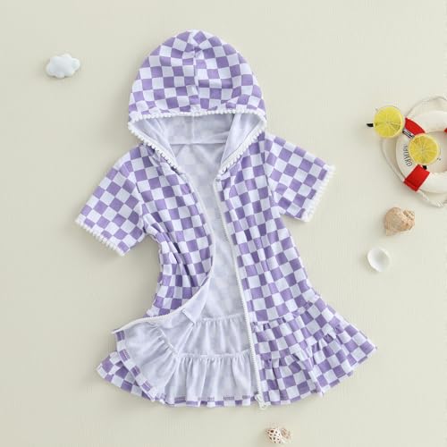 Yccutest Toddler Hooded Terry Swim Cover Up Kids Swimsuit Coverup for Girls Beach Bathing Suit Wraps Swimwear Summer Outfits2