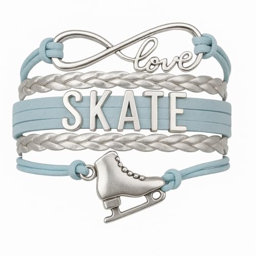 Image of Sportybella - Figure Skating Bracelet, Figure Skating Jewelry, Ice Skating Jewelry, Ice Skate Charm Bracelet - Figure Skating Gifts for Her