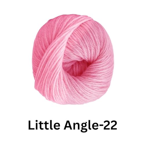 Image of VCR 4 Ply Baby Pink Little Angle Yarn, 25 Grams, 92 Meters Length, 100% Acrylic Soft Baby Knitting Yarn for Crochet, Newborn Sweaters, Soft Baby Socks, Mittens and Leggings, Pack of 1