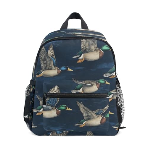 Flying Cute Mallard Ducks Backpack for Girls Boys Elementary School Kids Kindergarten Backpack Bookbag