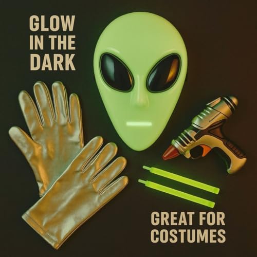 Image of Wanna Party Scary Party Mask Glow in the Dark Alien Mask for Halloween Party Masks for Adults