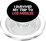 t-shirt i survived my trip to los angeles simple city popsockets popgrip per magsafe