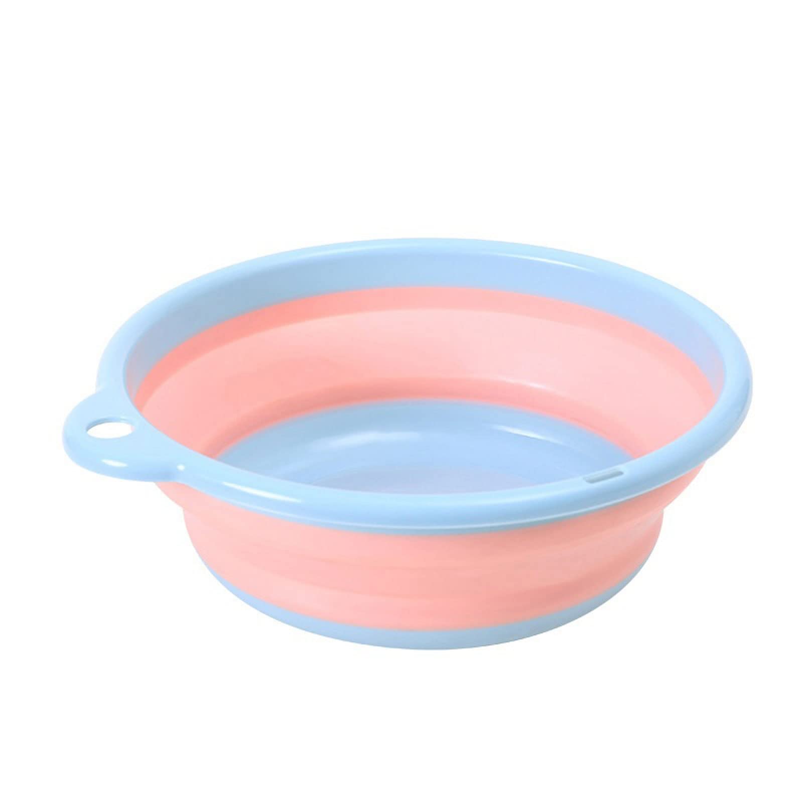 JINGYAN Collapsible washing up Bowls Folding Wash Basin Multifunction Portable Dish Tub For Travel Camping Silicone Collapsible Basins Home Cleaning Tools(Blue,L)