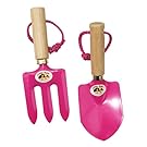 Little Pals Kids Garden Trowel and Fork Set, Pink