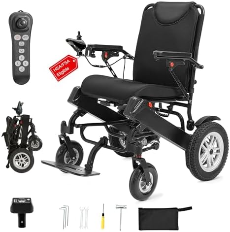 36+ Miles Automatic Folding Electric Wheelchair for Adults and Se...