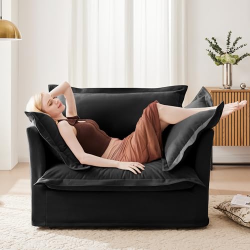 ZEIINPA Chenille Oversized Accent Chair, 49” W Big Comfy Modular