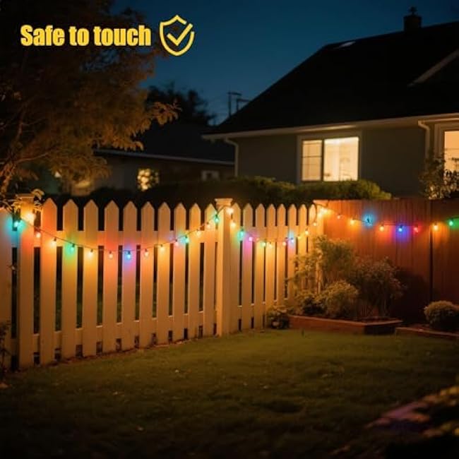Solar String Lights Outdoor, 33FT 100 LED 0.67inch Solar Globe String Lights with 8 Modes, Waterproof Solar Powered Patio Lights, Crystall Ball Lights Solar Lights for Garden, Party Decor(Multicolor)