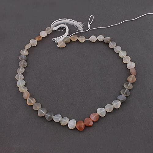 Multi moonstone perles en coeur briolettes de 8mm pour bijoux de luxe