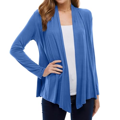 Image of Azules Long Sleeve Womens Cardigan, Thin Flowy Rayon Sweater Lightweight Cardigan for Casual or Dressy Outfits