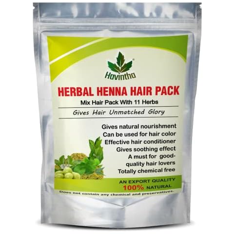Havintha Natural Herbal Henna Hair Pack 11 Herbs Mix Mehandi Powder (227 G) Cover
