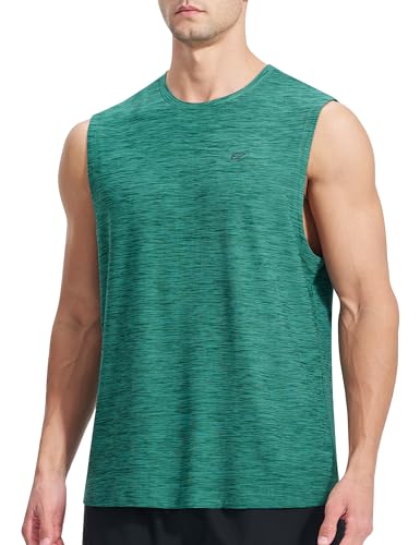 Image of EZRUN Men's Workout Sleeveless Shirts Quick Dry Muscle Swim Shirt Gym Fitness Running Beach Tank Tops