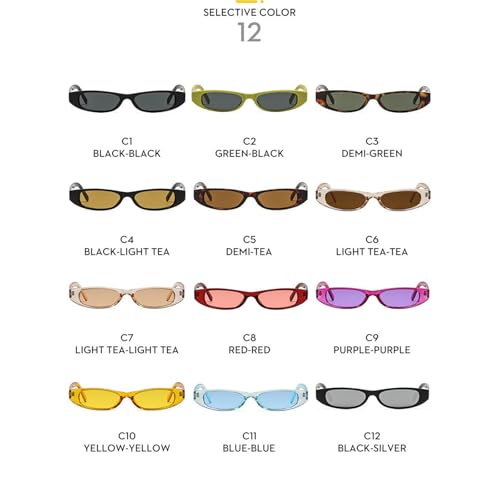 willochra Small Rectangle punk Sunglasses Women 90s Retro Shades UV400 Men Fashion Gradient Popular Sun Glasses4