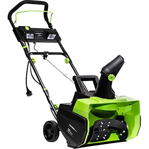 Earthwise Power Tools by ALM SN75018 15-Amp 18-Inch Electric Corded Snow Thrower with LED Lights Cover