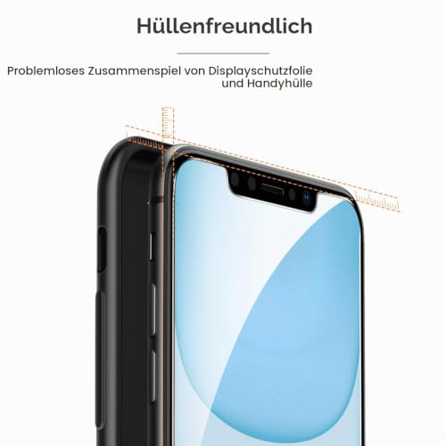 OMOTON 4 Stück Schutzfolie für iPhone 11/iPhone XR/iPhone 12/iPhone 12 Pro – Ansicht 7