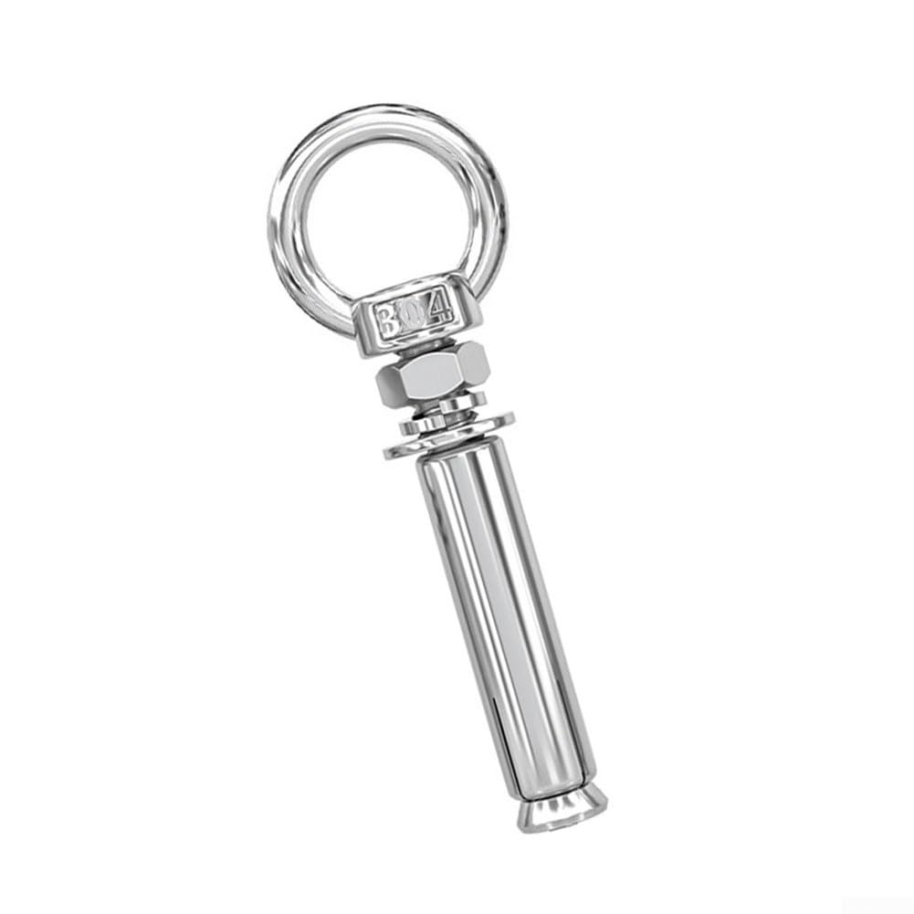 304 Stainless Steel Expansion Bolts with Rings, Professional Wall Anchors and Eye Screws, Smooth Polished Rust Proof Design, 6mm 8mm 10mm Metric Thread, Assorted Lengths 50-150mm for Home(M10x80)