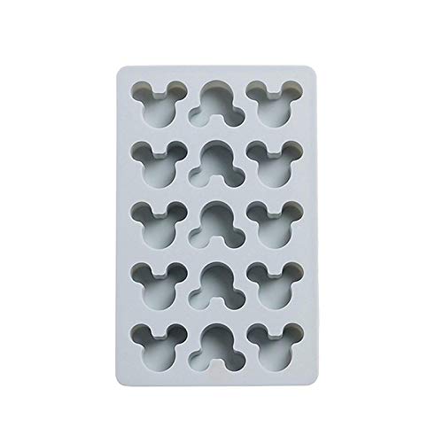 CYONGYOU - Teglia da forno in silicone per caramelle, cioccolato, decorazione per torte e dolci, motivo: Topolino, colore: grigio