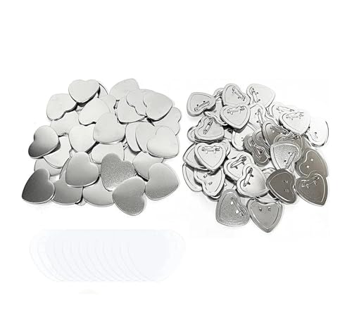 100̋󔒂̃sobW{^[J[}ViA󔒂̃obWی^ƃn[g^̃{^pi Lp(32mm,Heart-Shaped)