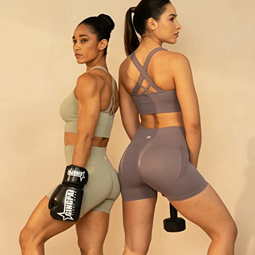 Image of Evercute Sports Bras for Women Padded Medium Support Criss Cross Strappy Bra Seamless High Impact Yoga Exercise Athletic Bras