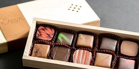 [Chocolaterie CALVA北鎌倉]カルヴァオリジナルチョコレート10個箱(特製桐箱入り)