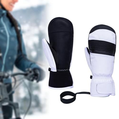 1 Pair Winter Ski Gloves Lightweight Windproof Waterproof Snowboarding Mittens for Running Outdoor Activities- Total Length 29cm2