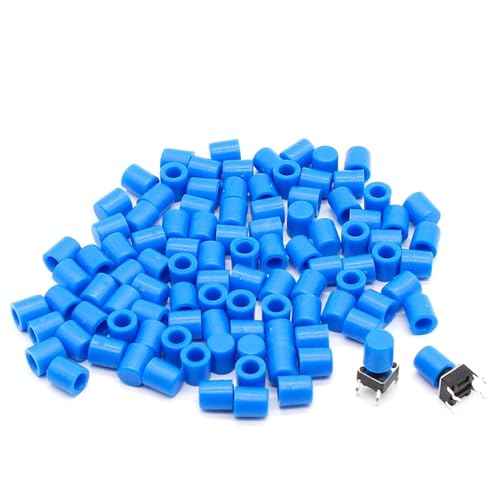 Capuchons en plastique bleu bouton tactile 6x6mm pour résoudre les touches perdues