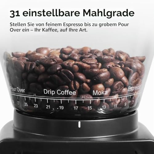 HIBREW G3 Elektrische Kaffeemühle, 210g Trichter – Ansicht 3