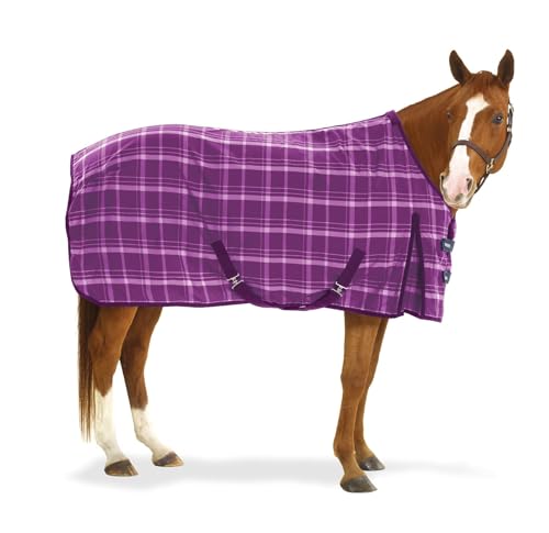 EQ EZ-Care Stable Sheet Plaid 84 Purple Plaid