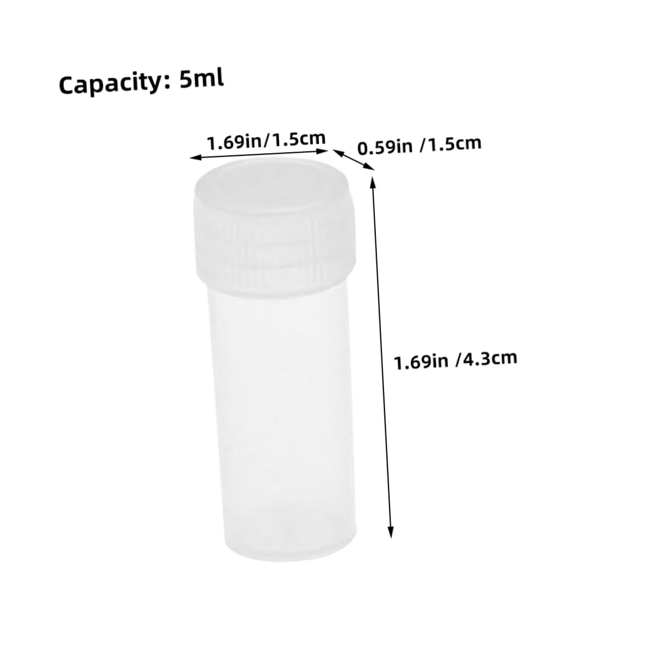 BESTOYARD 100pcs Refillable Sample Bottles Secure Cap Versatile Test Tubes for Travel Beauty and Lab Storage