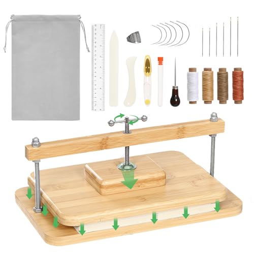 JFNoraiva Book Binding Kits, Bamboo Wood Book Press Suitable...
