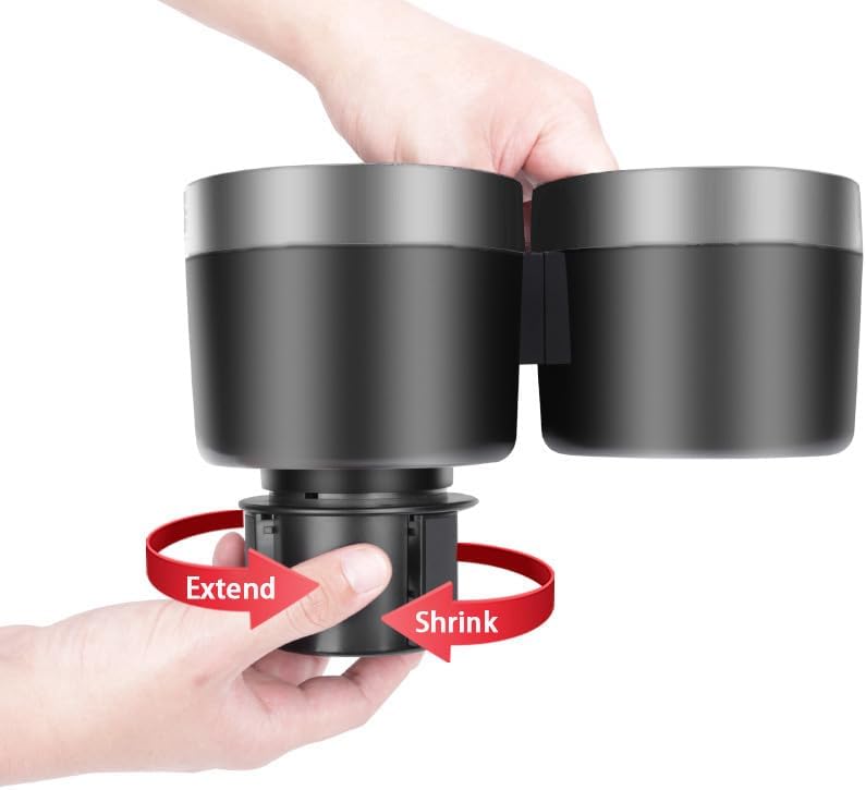 Car Cup Holder Expander, 2 in 1 Cup Holder Expander with Adjustable Base, Cup Holder Insert for 10-46 OZ Bottles, Cups, Extra Automotive Cup Holder for Car Fits for Yeti, Hydroflask - Image 7